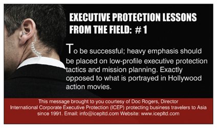 Executive Protection Lessons from the Field #1 